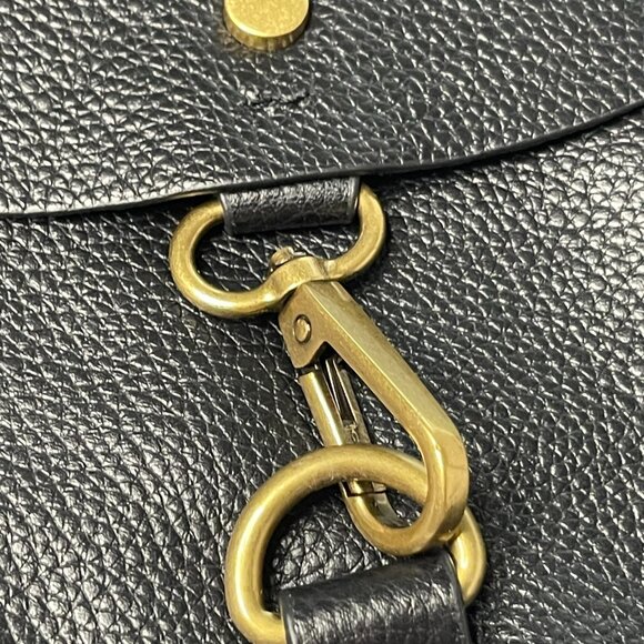 Banana Republic Factory Black Leather Crossbody Bag - Picture 4 of 10